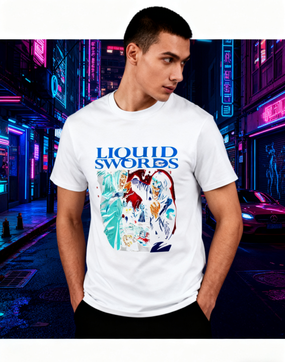 Liquid Swords Hip-Hop Graphic T-Shirt - 100% Cotton, Retro product image 2