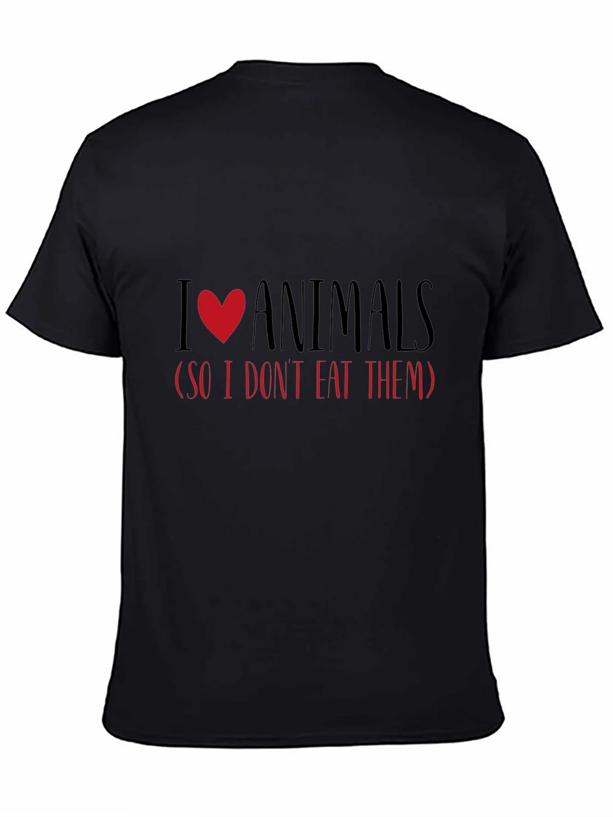 I Love Animals Vegetarian T-Shirt product image 4