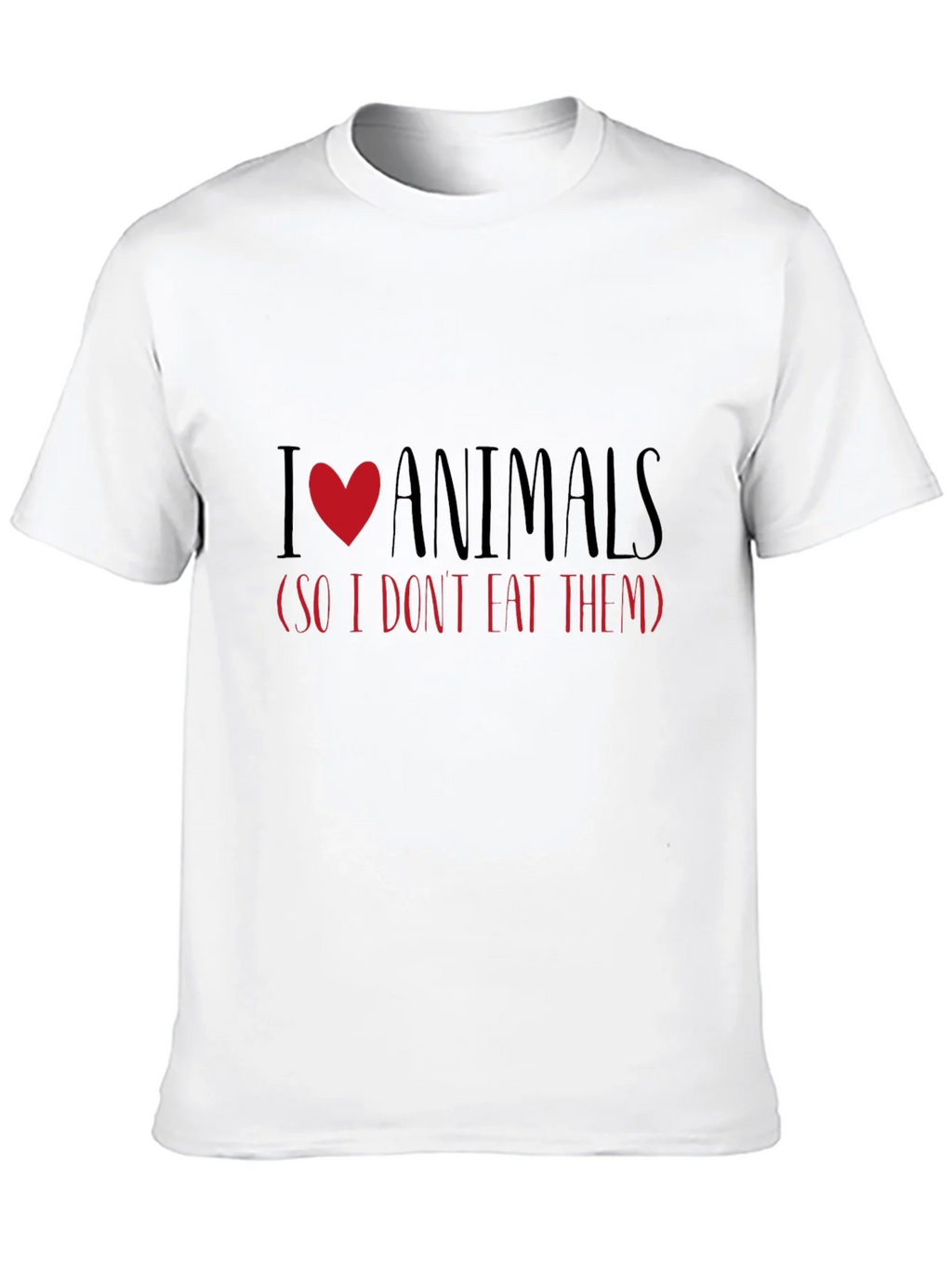 I Love Animals Vegetarian T-Shirt product image 9