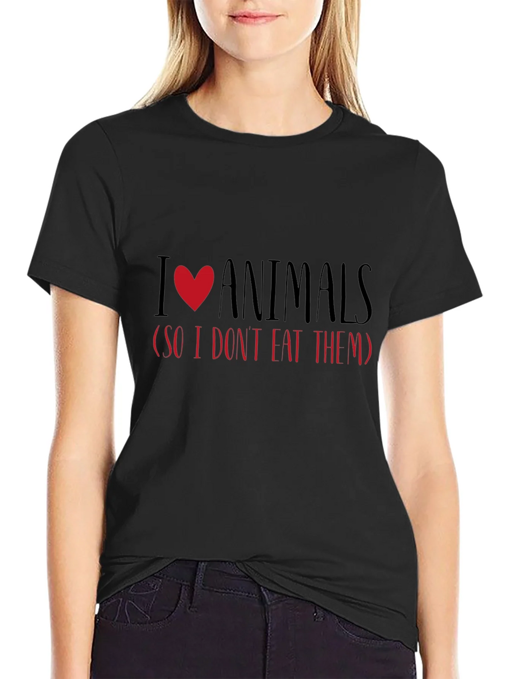 I Love Animals Vegetarian T-Shirt product image 2