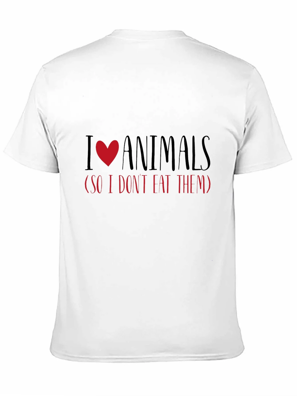 I Love Animals Vegetarian T-Shirt product image 10