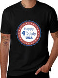 Happy 4th of July USA Graphic T-Shirt product image 1