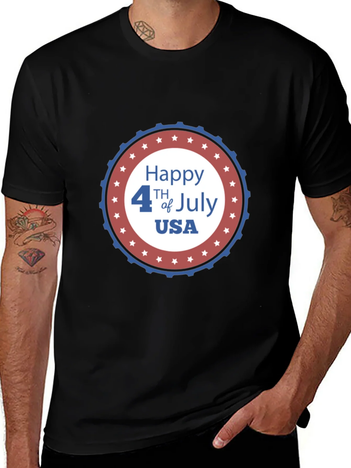 Happy 4th of July USA Graphic T-Shirt product image 1