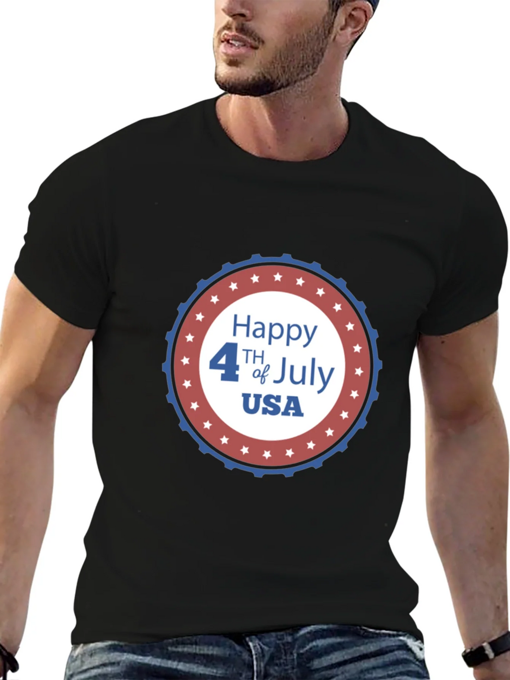 Happy 4th of July USA Graphic T-Shirt product image 5