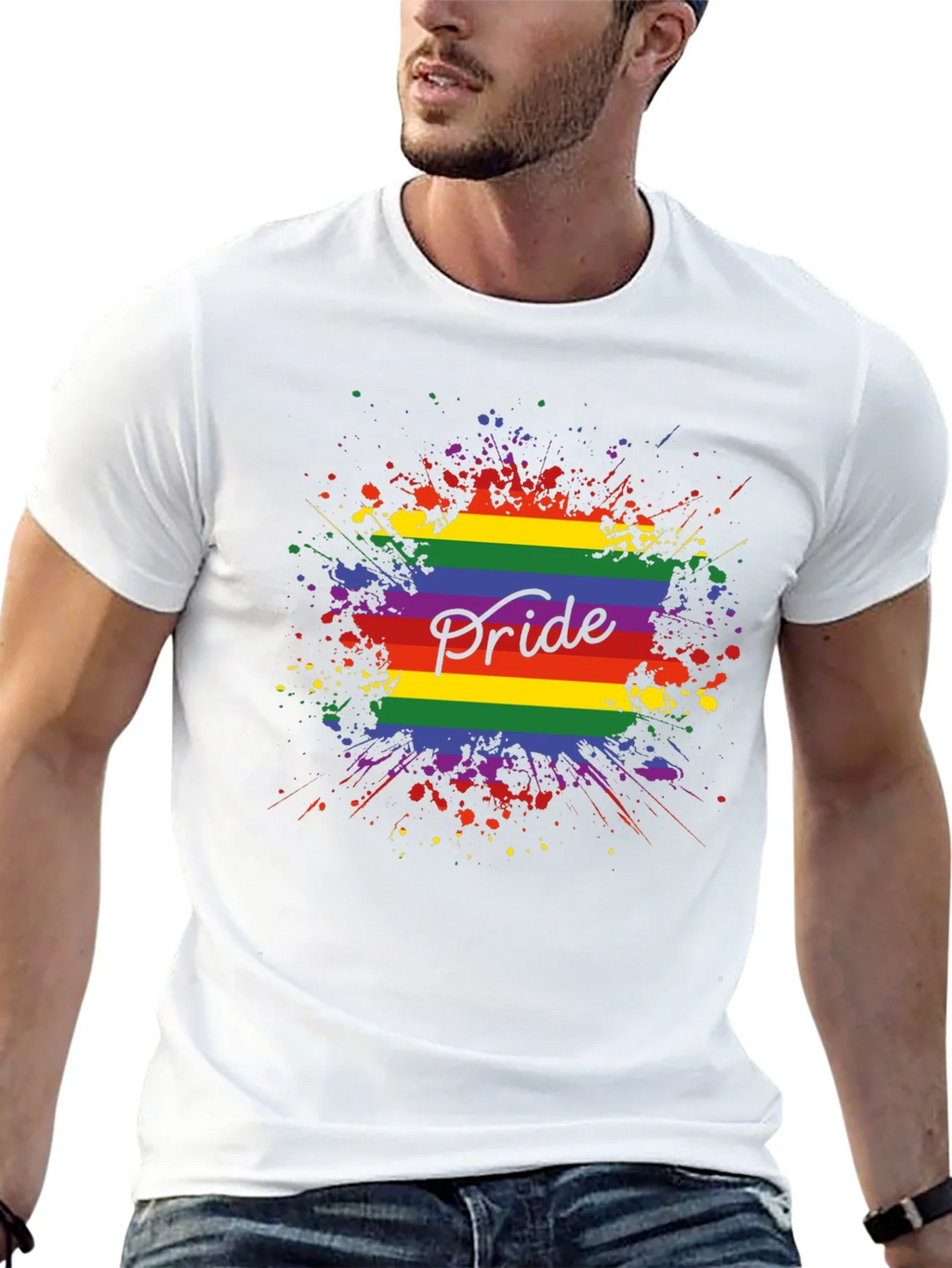 Pride Rainbow Splash T-Shirt product image 12