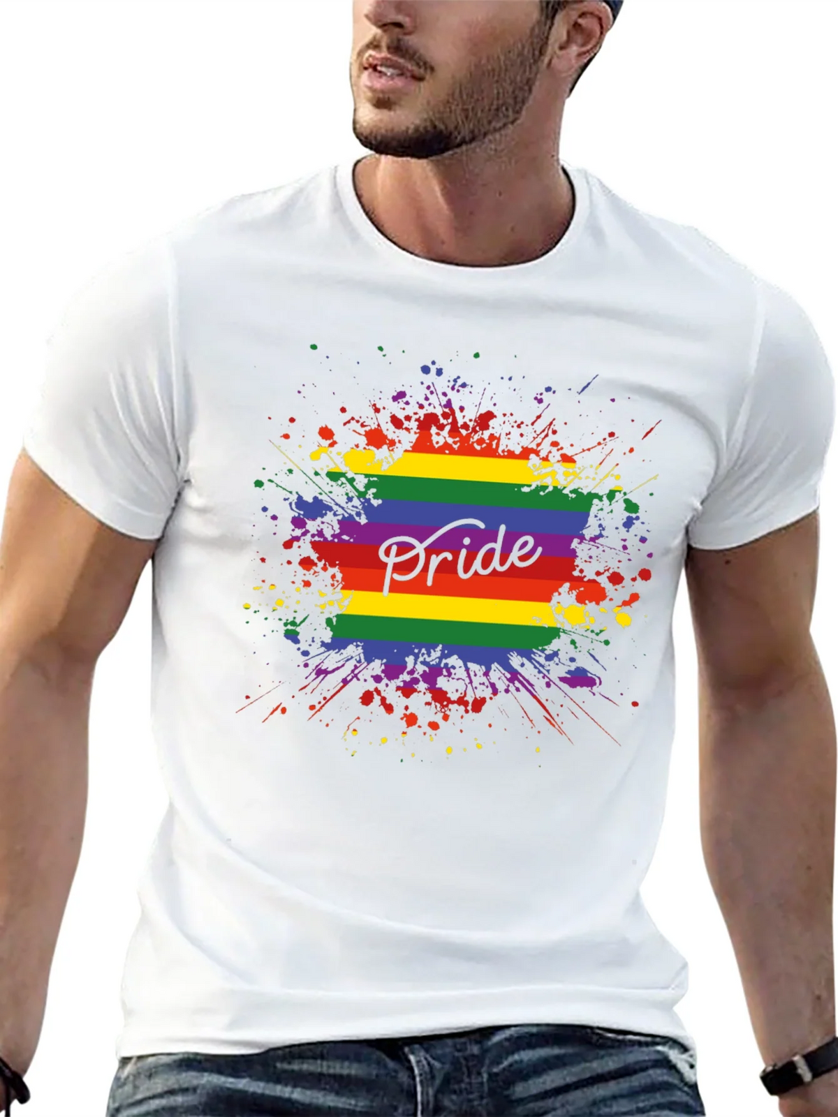 Pride Rainbow Splash T-Shirt product image 12