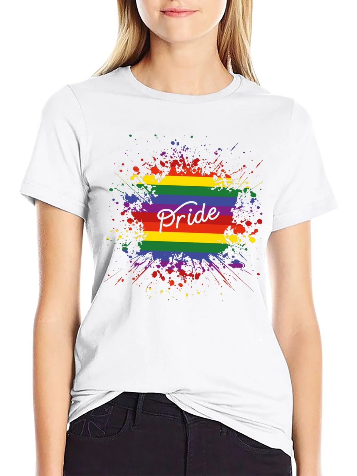 Pride Rainbow Splash T-Shirt product image 8