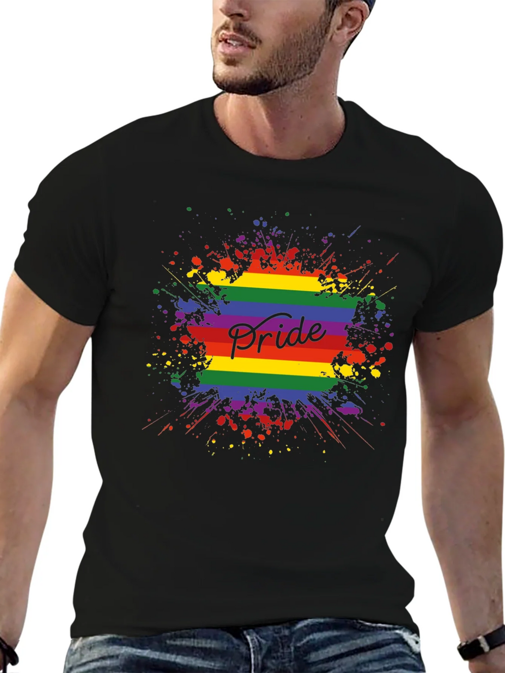 Pride Rainbow Splash T-Shirt product image 6