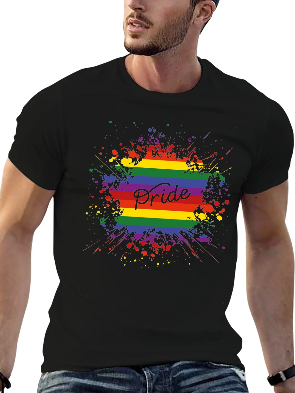Pride Rainbow Splash T-Shirt product image 6