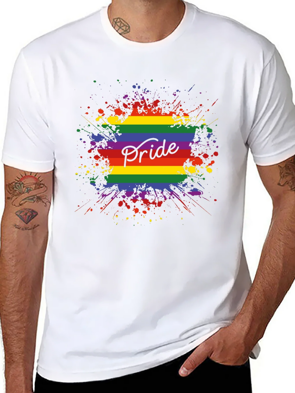 Pride Rainbow Splash T-Shirt product image 7