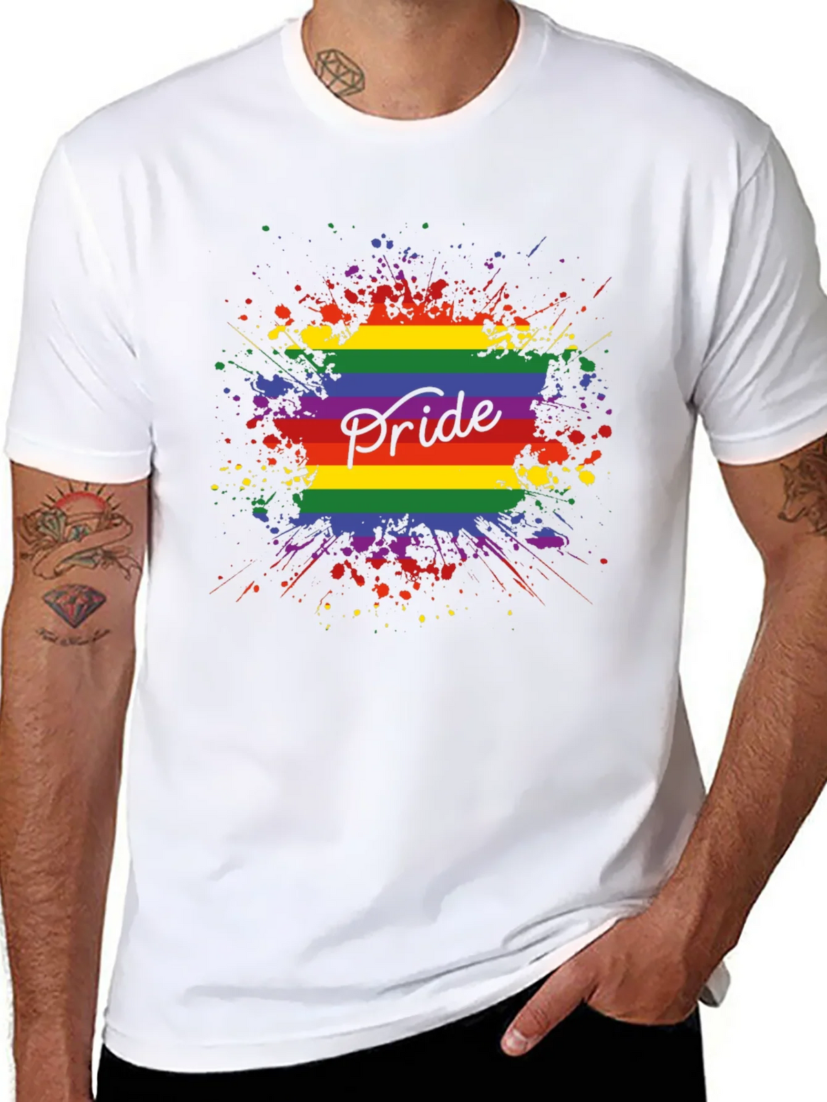 Pride Rainbow Splash T-Shirt product image 7