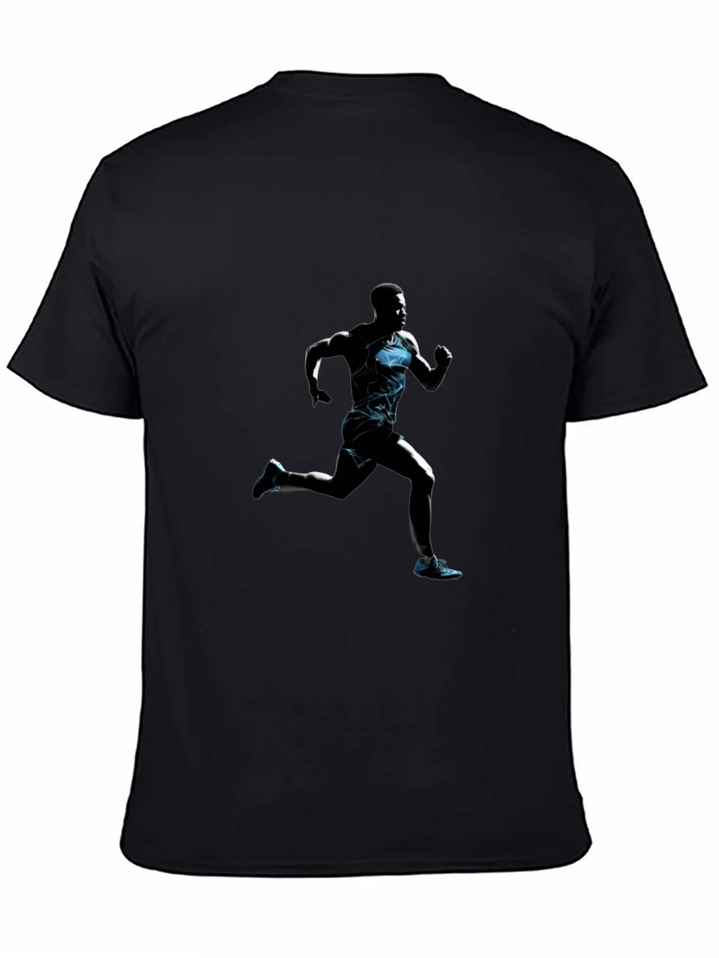 Mens Black Graphic Tee: Runner product image 4