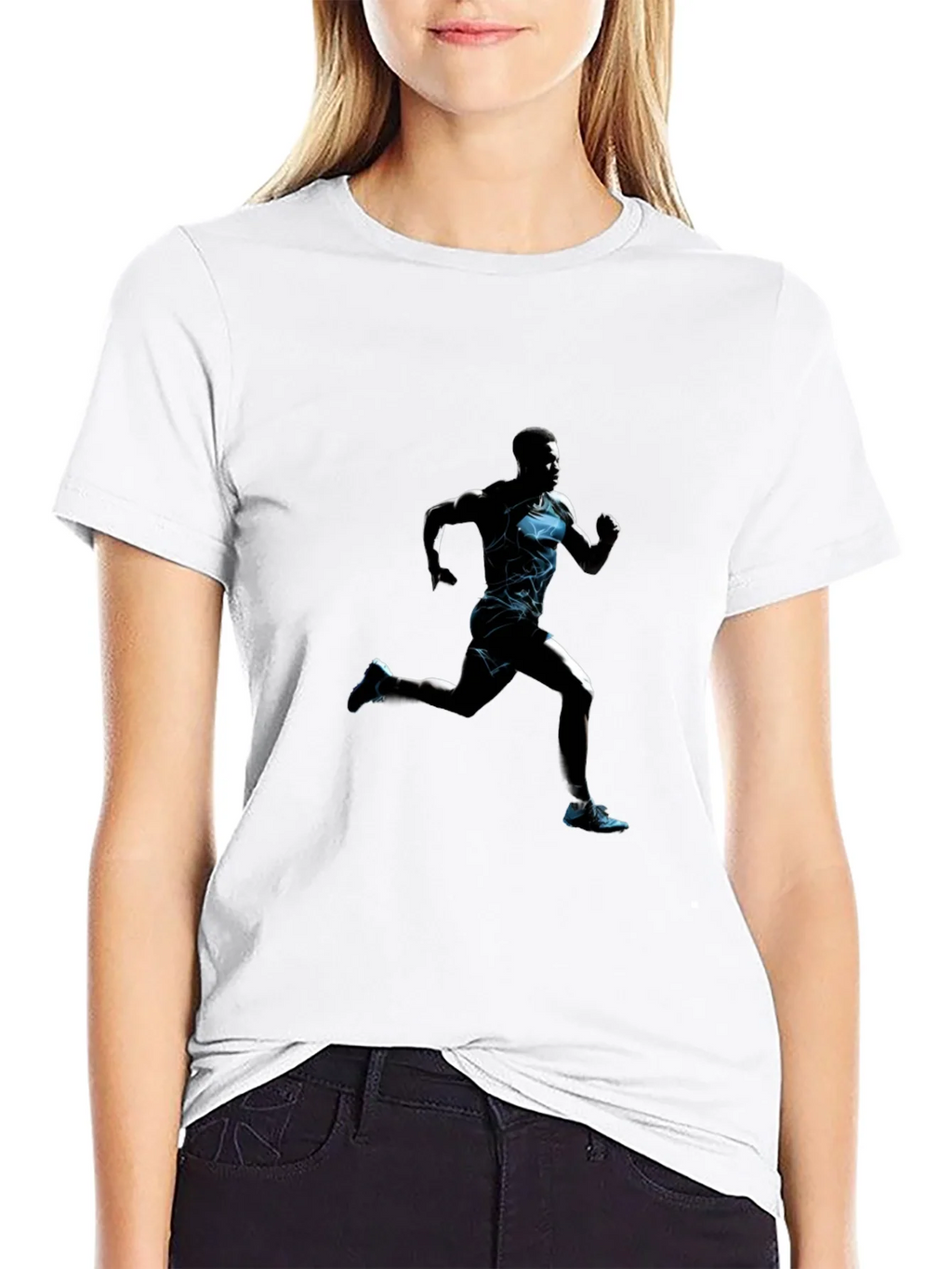 Mens Black Graphic Tee: Runner product image 8