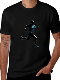 Mens Black Graphic Tee: Runner product image 1