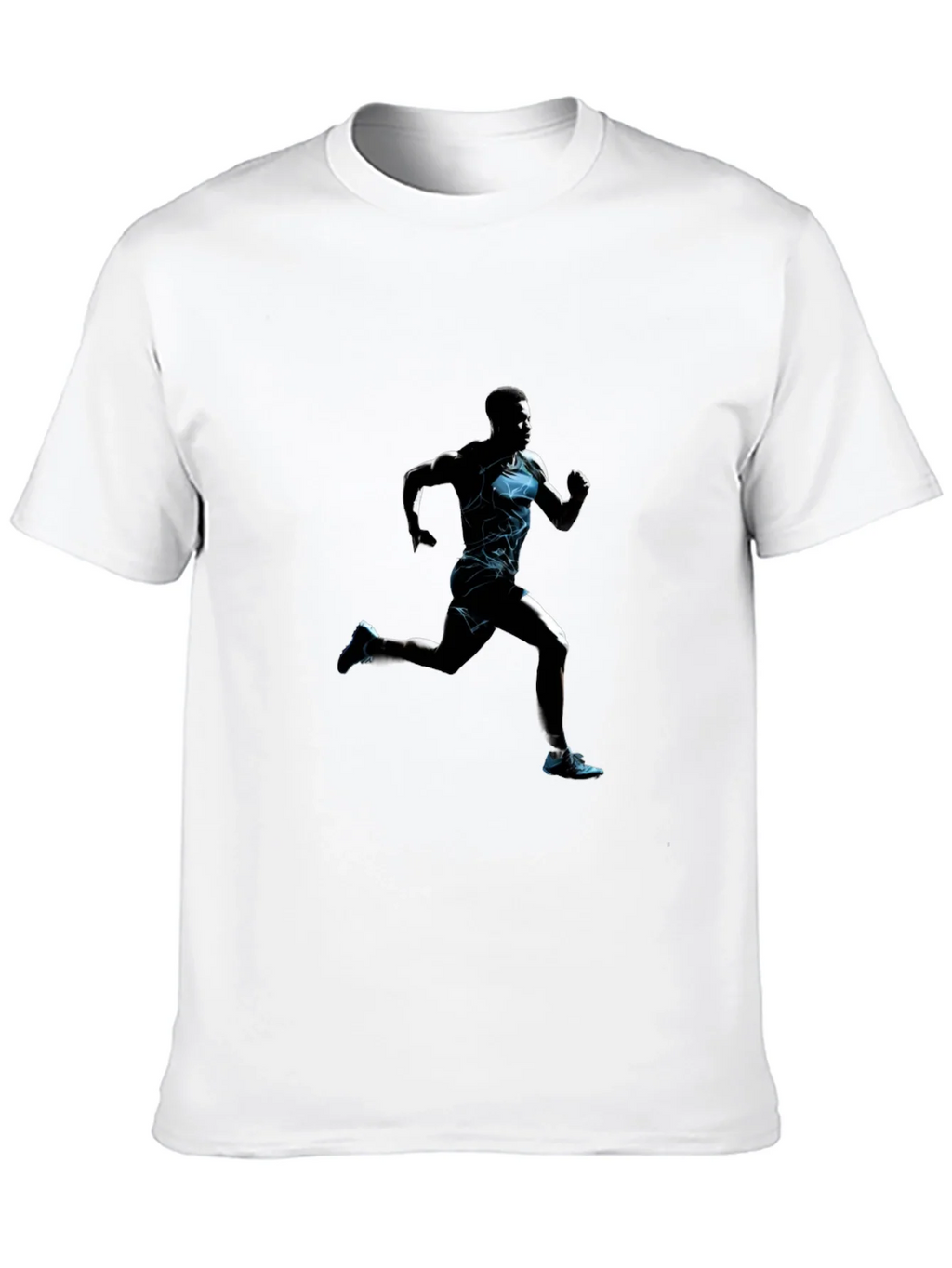 Mens Black Graphic Tee: Runner product image 9