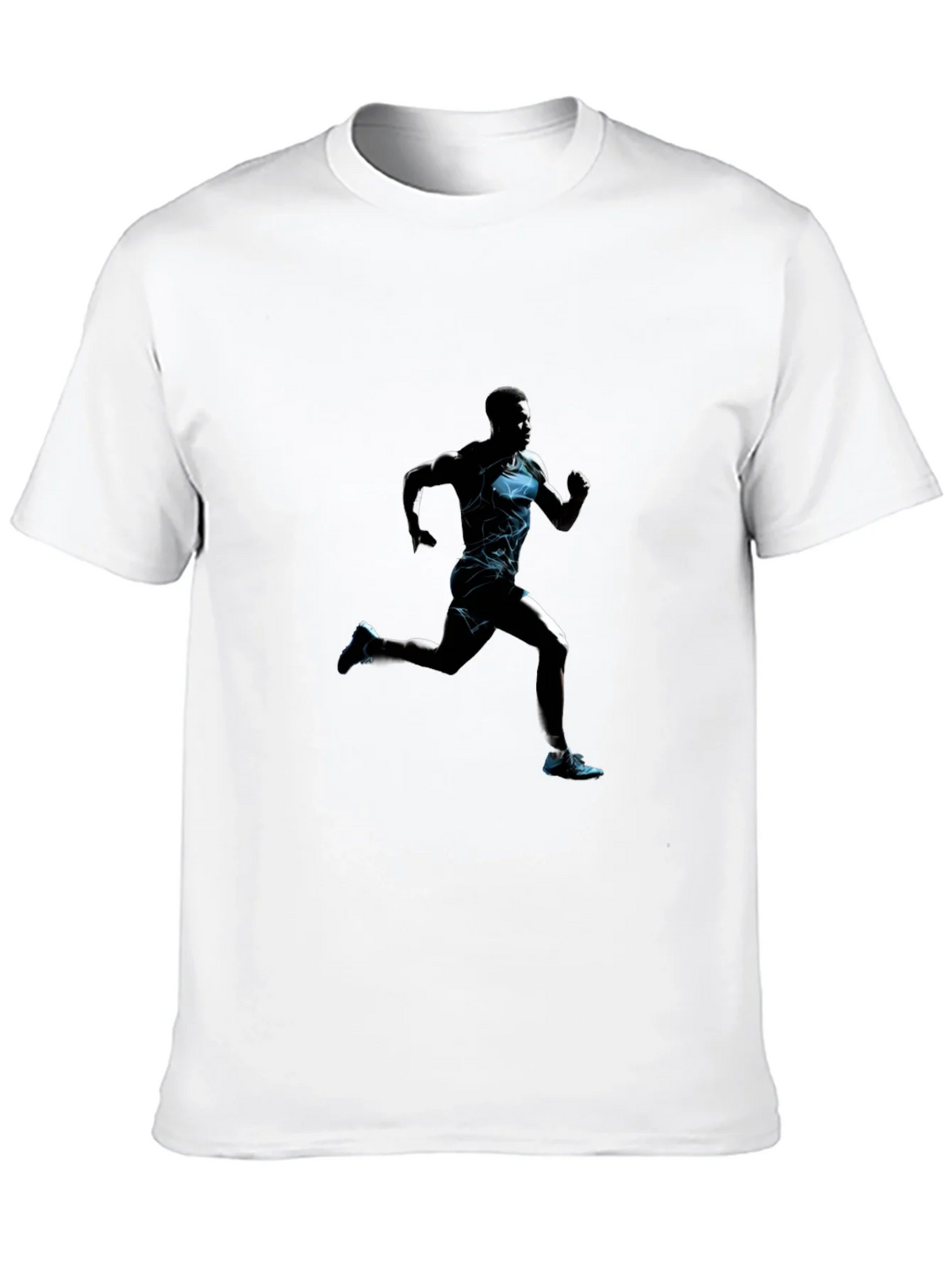 Mens Black Graphic Tee: Runner product image 9