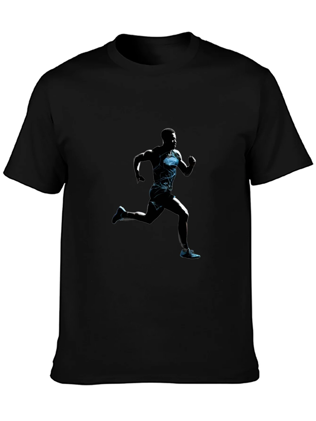 Mens Black Graphic Tee: Runner product image 3