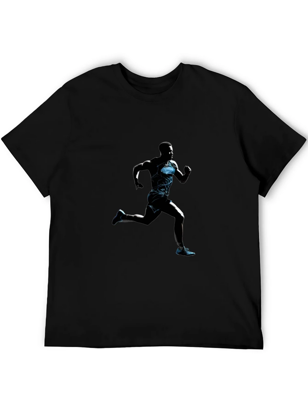 Mens Black Graphic Tee: Runner product image 5