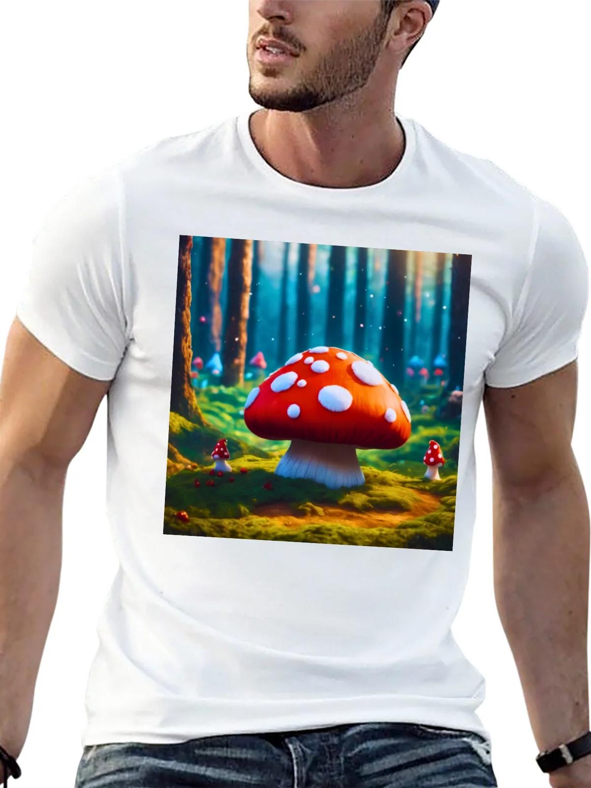 Mushroom Forest Graphic Tee - Funky Fantasy Design product image 12