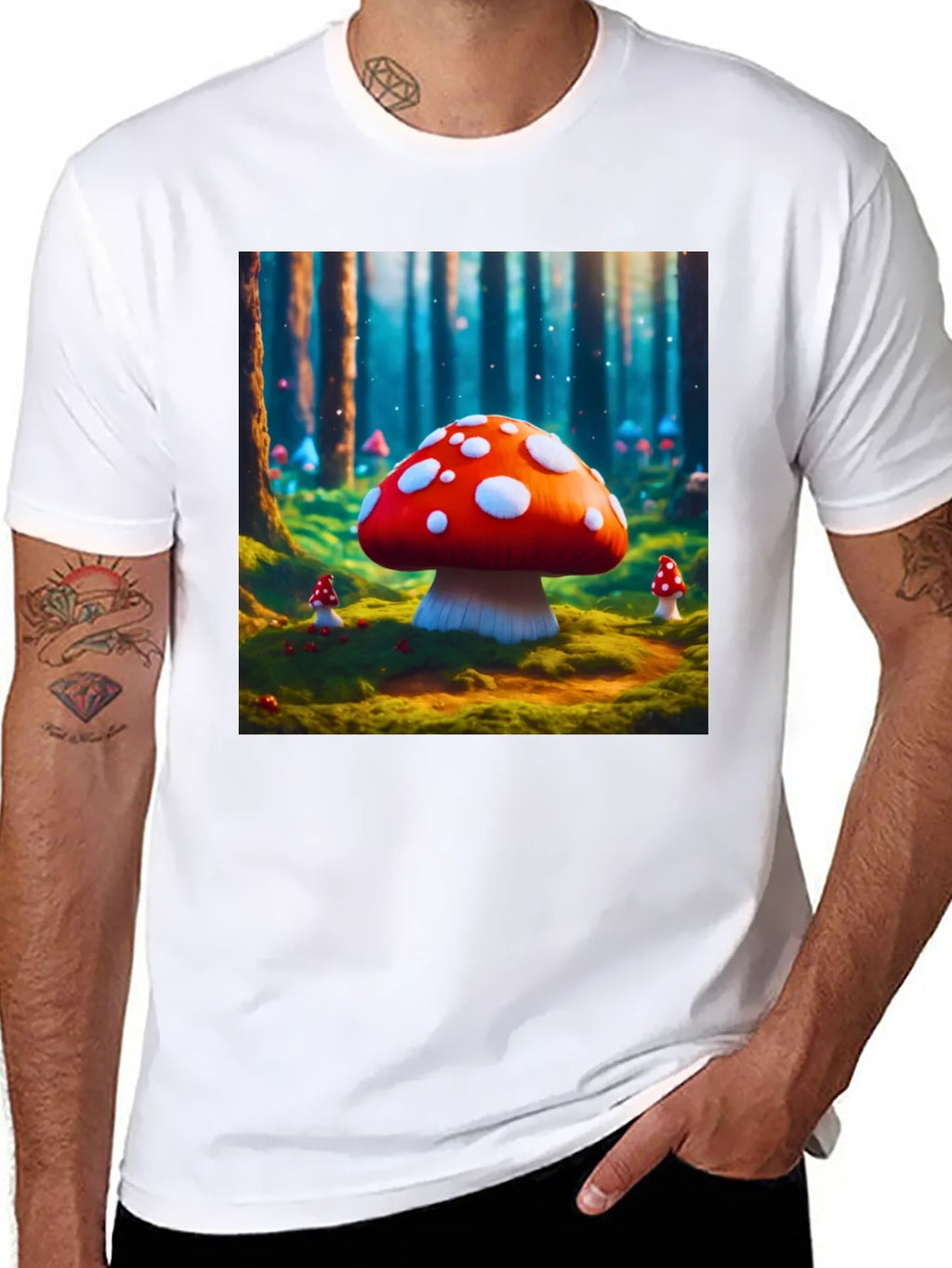 Mushroom Forest Graphic Tee - Funky Fantasy Design product image 7