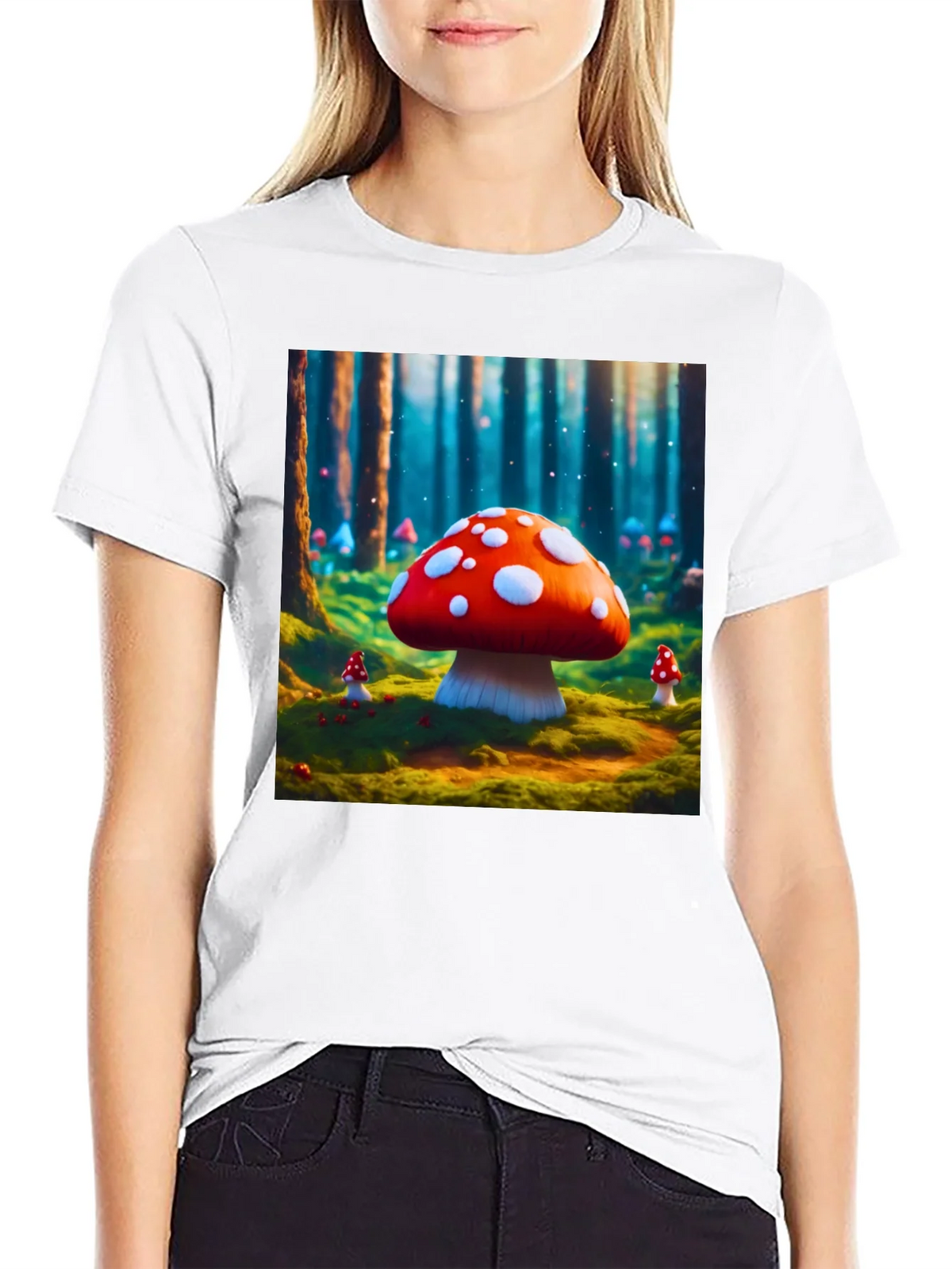 Mushroom Forest Graphic Tee - Funky Fantasy Design product image 8