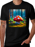 Mushroom Forest Graphic Tee - Funky Fantasy Design product image 1