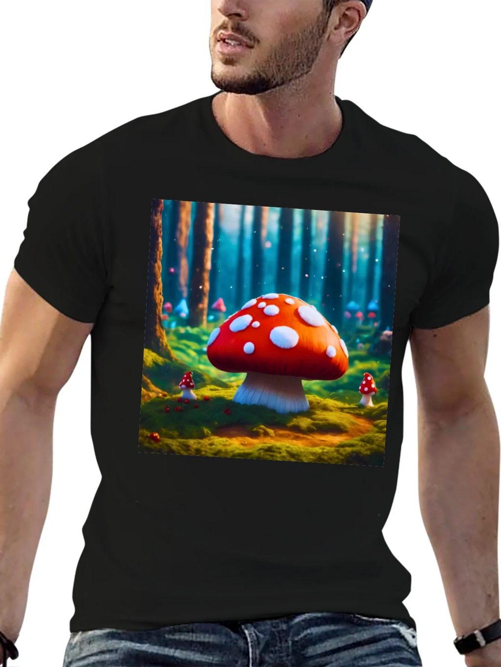 Mushroom Forest Graphic Tee - Funky Fantasy Design product image 6