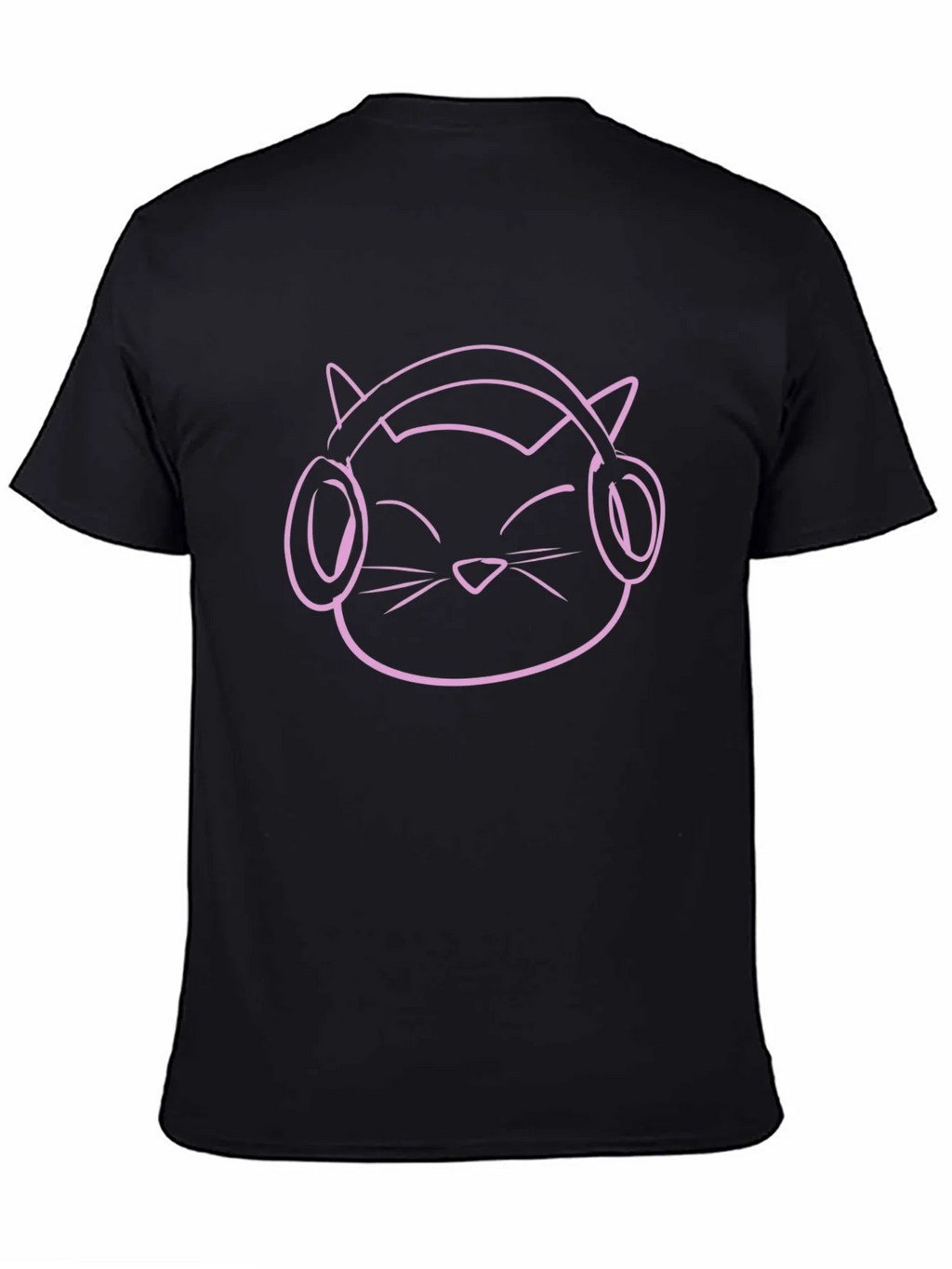 Cool Cat Headphones Graphic Tee - Black product image 4