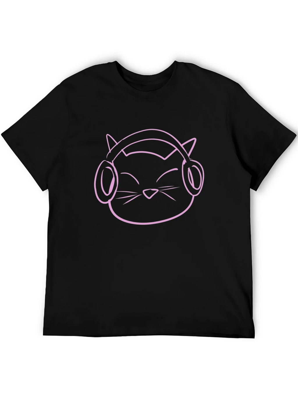 Cool Cat Headphones Graphic Tee - Black product image 5