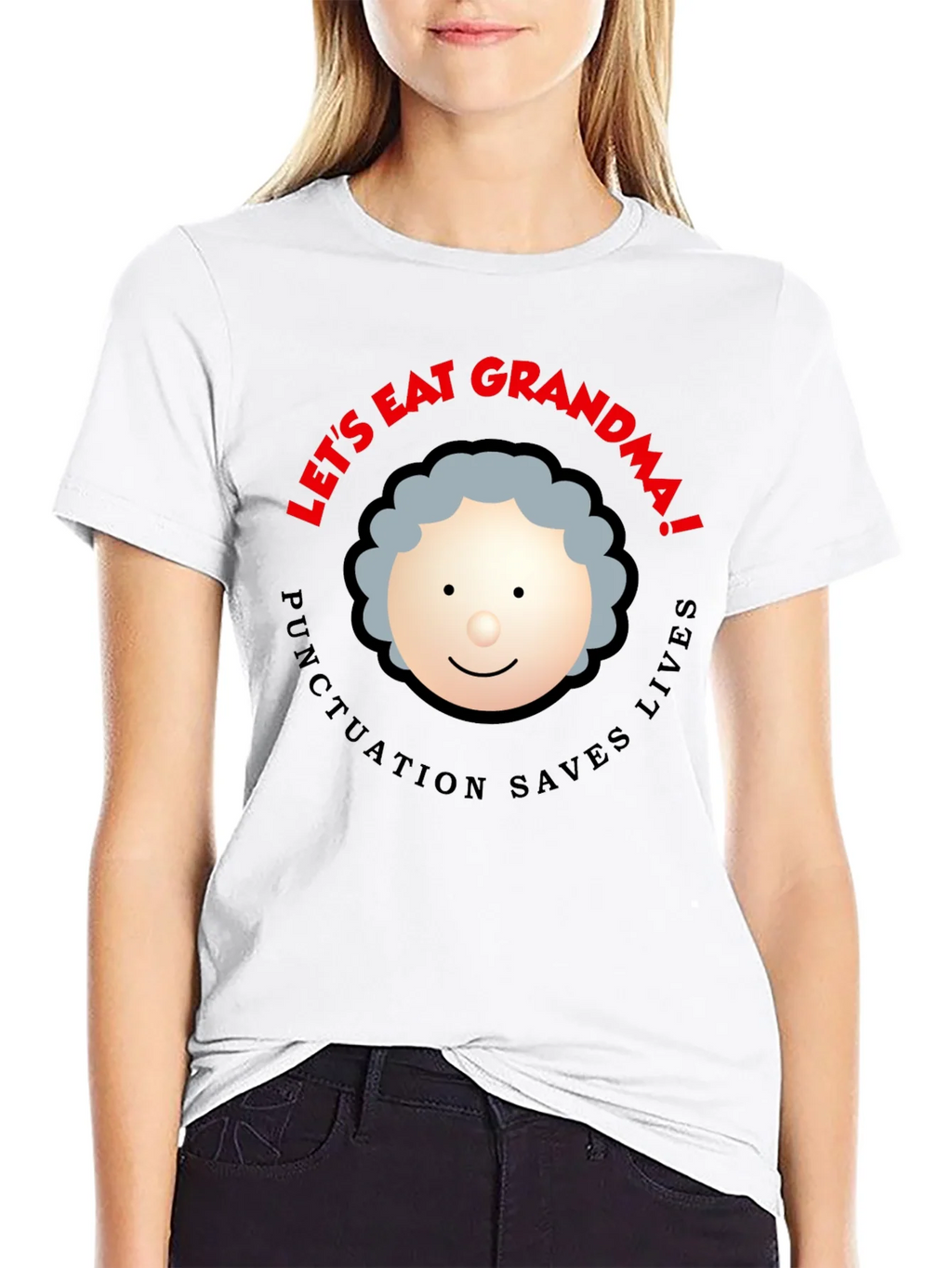 Lets Eat Grandma! Punctuation Saves Lives Black T-Shirt product image 8