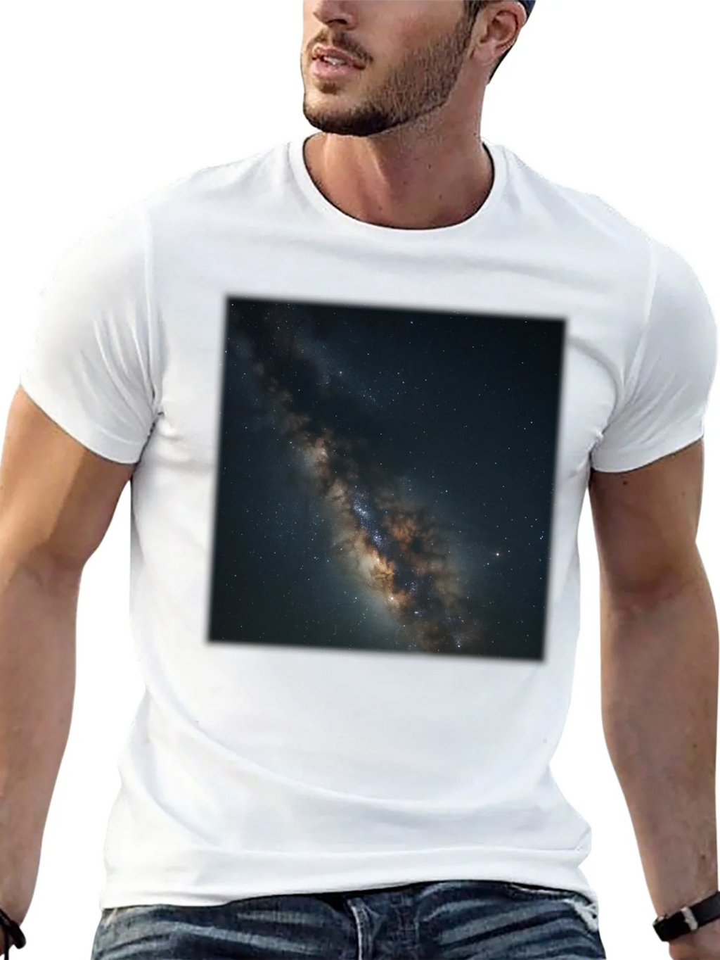 Milky Way Galaxy Graphic Black T-Shirt product image 12