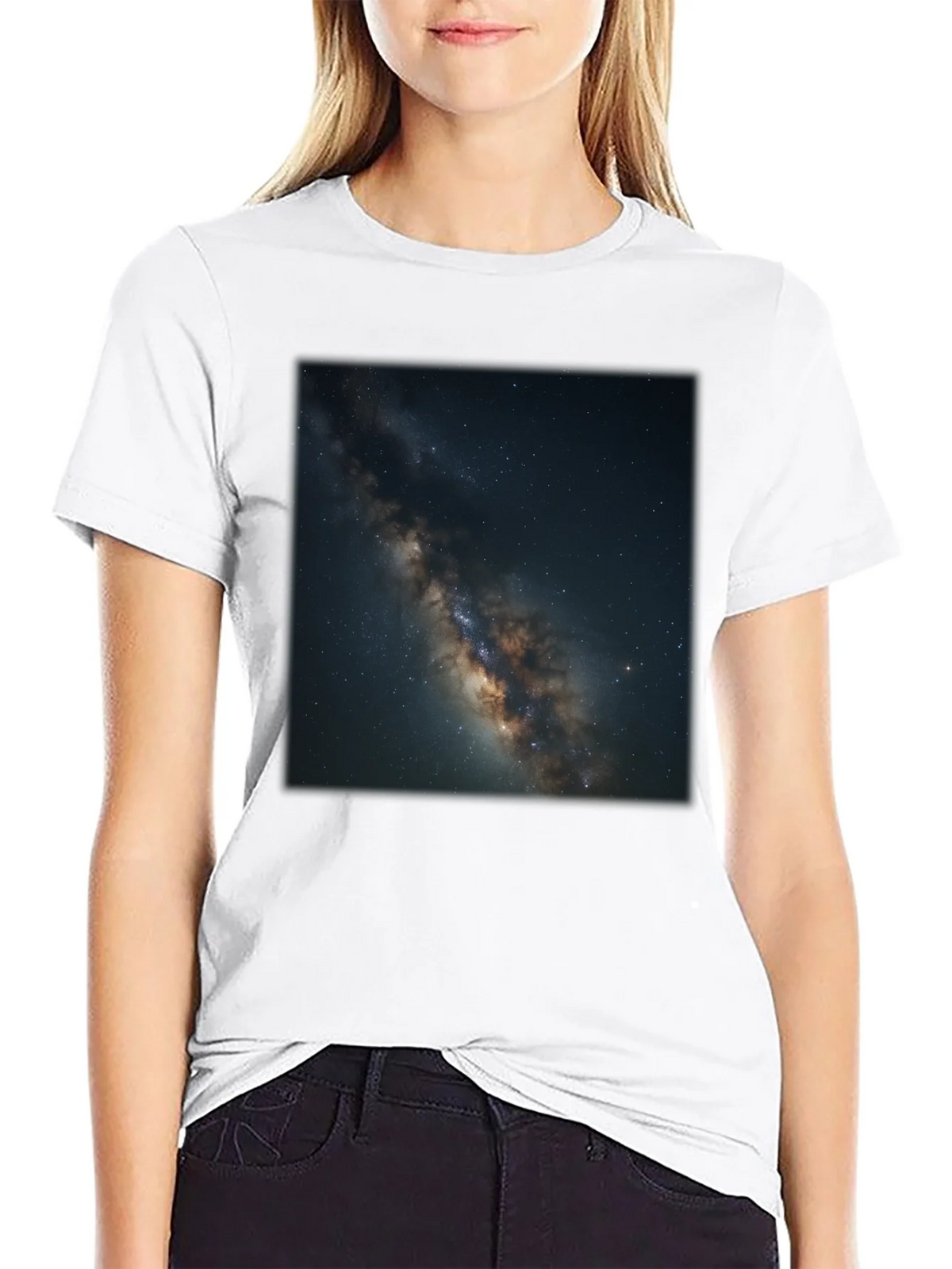 Milky Way Galaxy Graphic Black T-Shirt product image 8