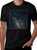 Milky Way Galaxy Graphic Black T-Shirt product image 1