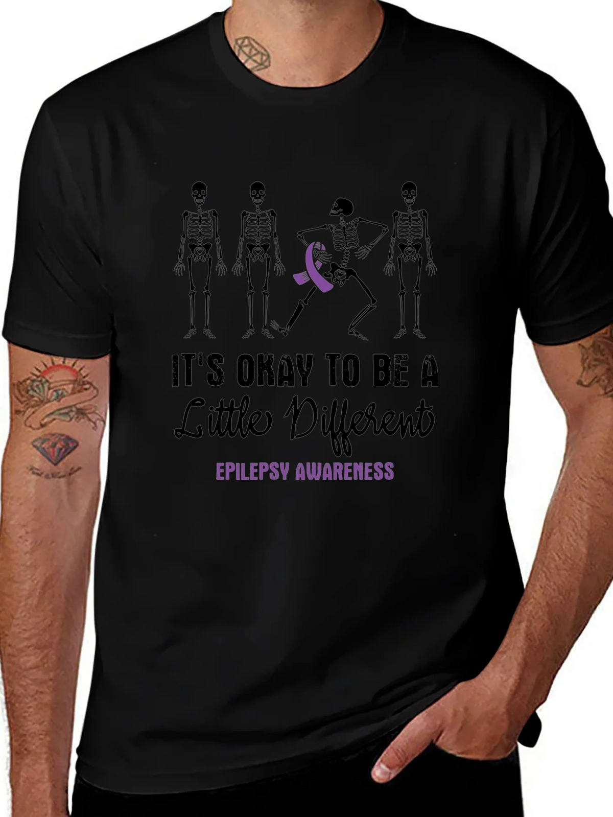 Epilepsy Awareness T-Shirt - Its Okay to Be Different product image 1