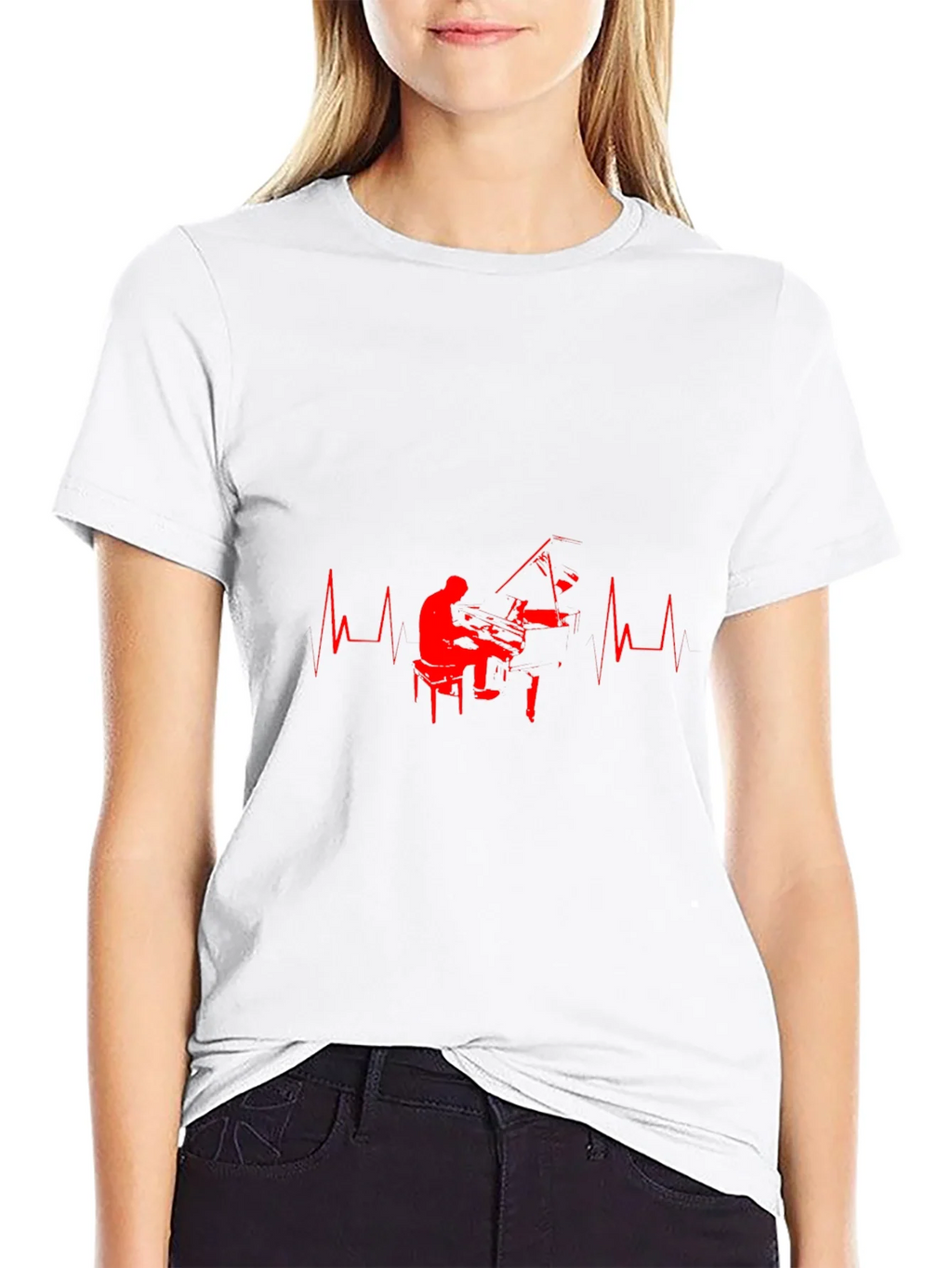 Piano Heartbeat Graphic Tee - Musicians Delight product image 8