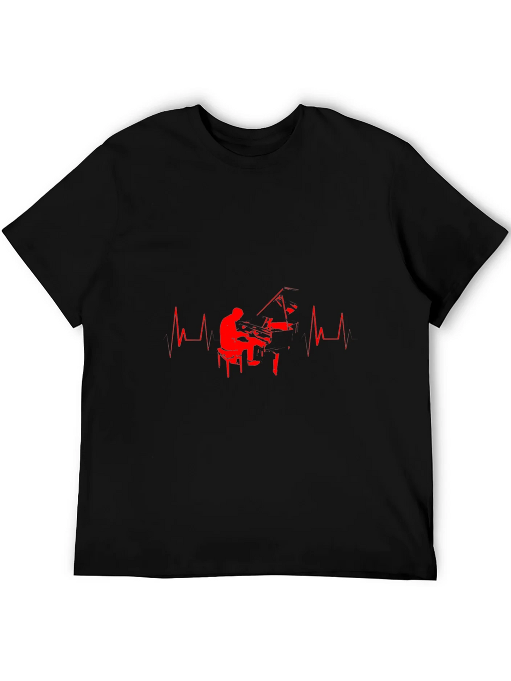 Piano Heartbeat Graphic Tee - Musicians Delight product image 5