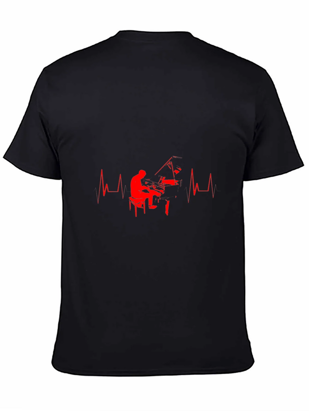 Piano Heartbeat Graphic Tee - Musicians Delight product image 4