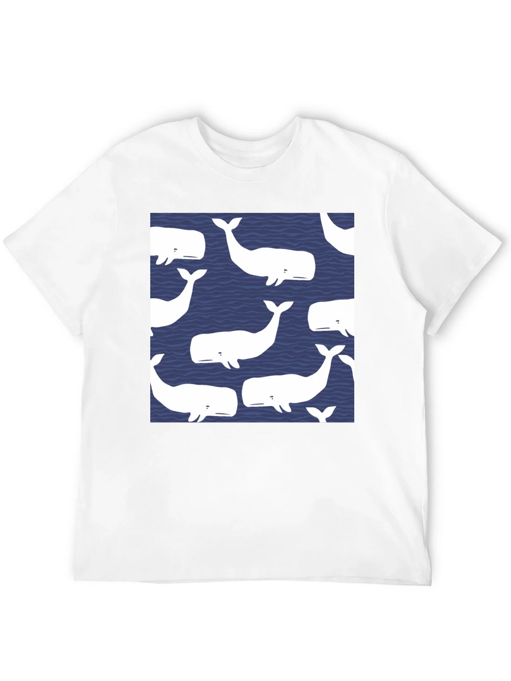 Whale Pattern Black T-Shirt product image 11