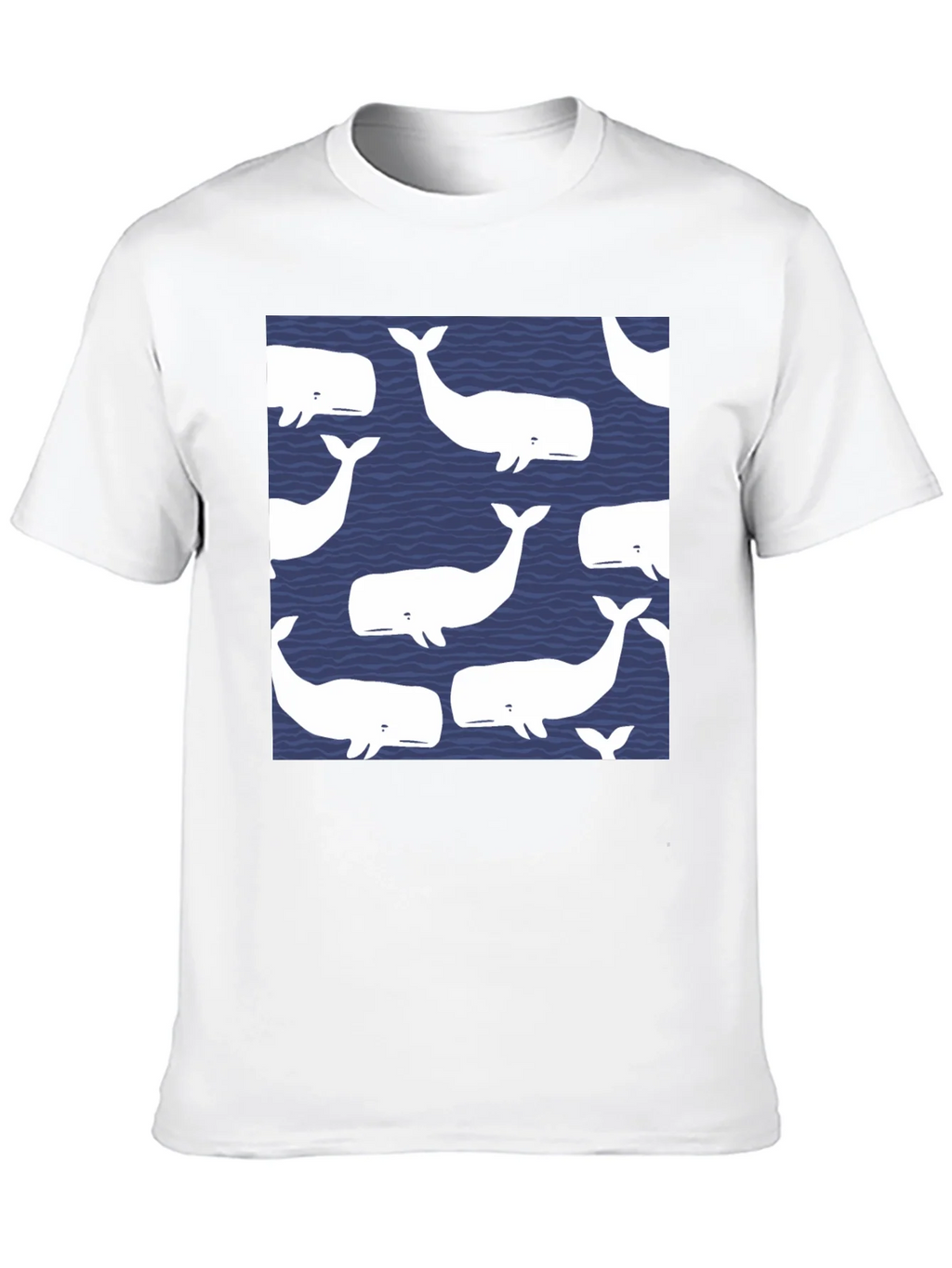 Whale Pattern Black T-Shirt product image 9