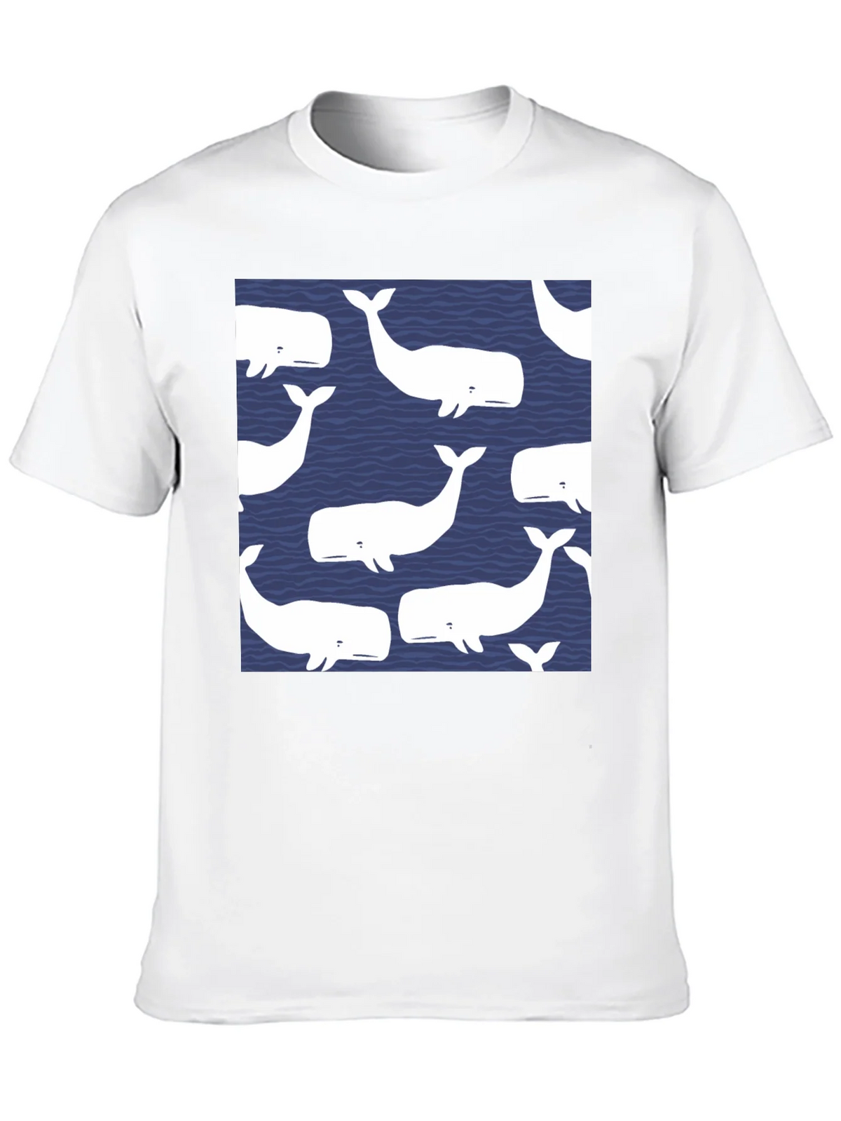 Whale Pattern Black T-Shirt product image 9