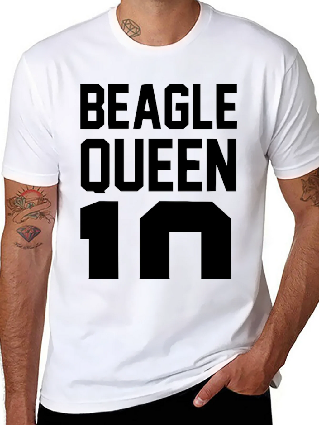 Beagle Queen 10 Black T-Shirt product image 1