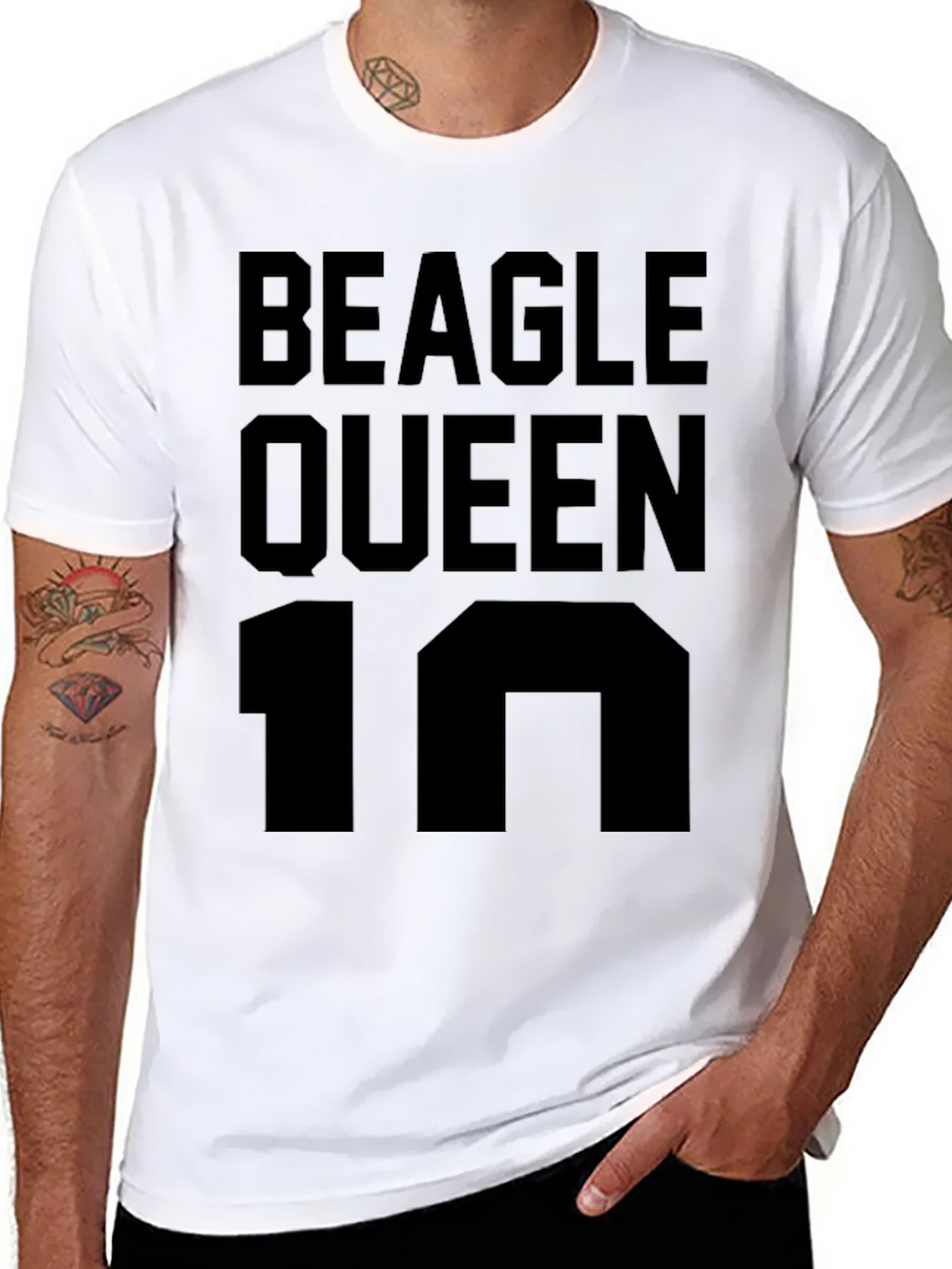 Beagle Queen 10 Black T-Shirt product image 1