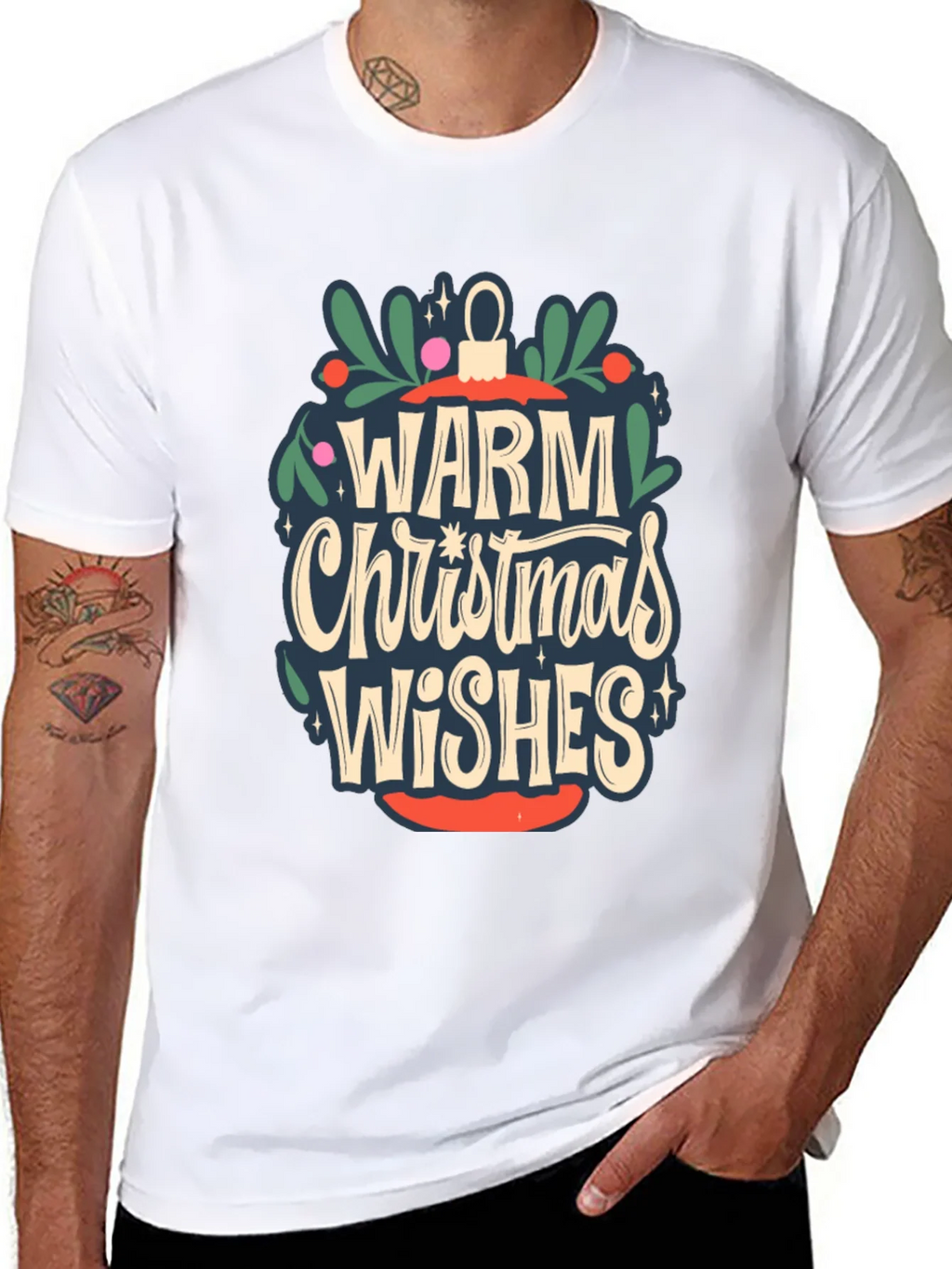 Warm Christmas Wishes Graphic Tee product image 7