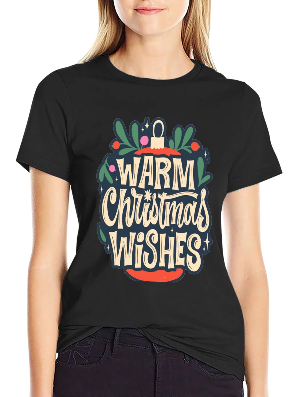 Warm Christmas Wishes Graphic Tee product image 2