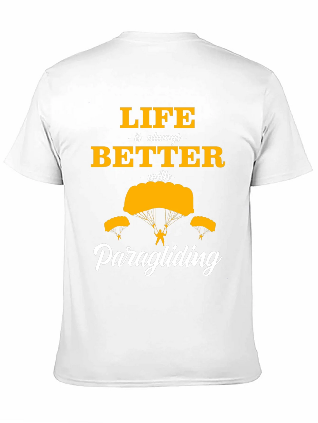 Life is Better Paragliding Black T-Shirt product image 10