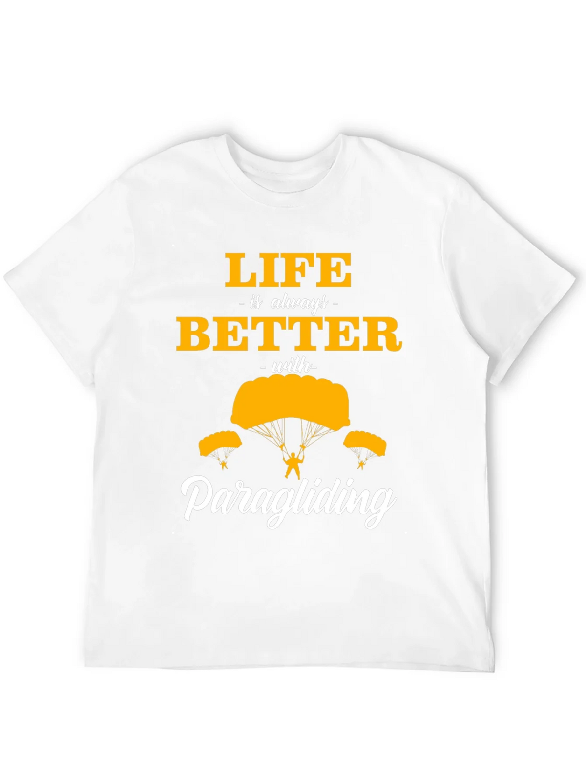 Life is Better Paragliding Black T-Shirt product image 11