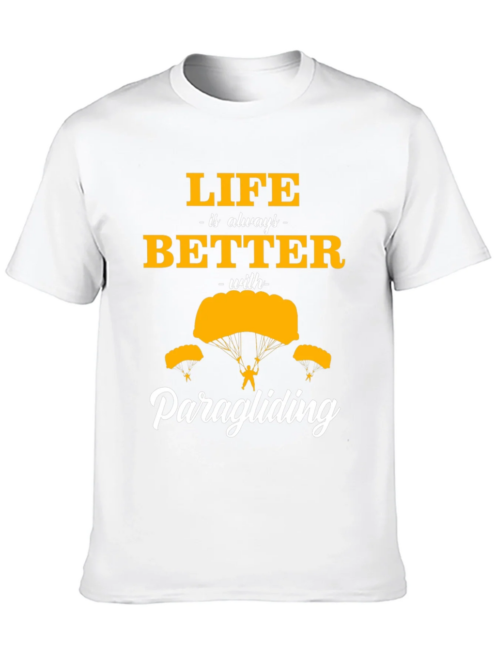 Life is Better Paragliding Black T-Shirt product image 9