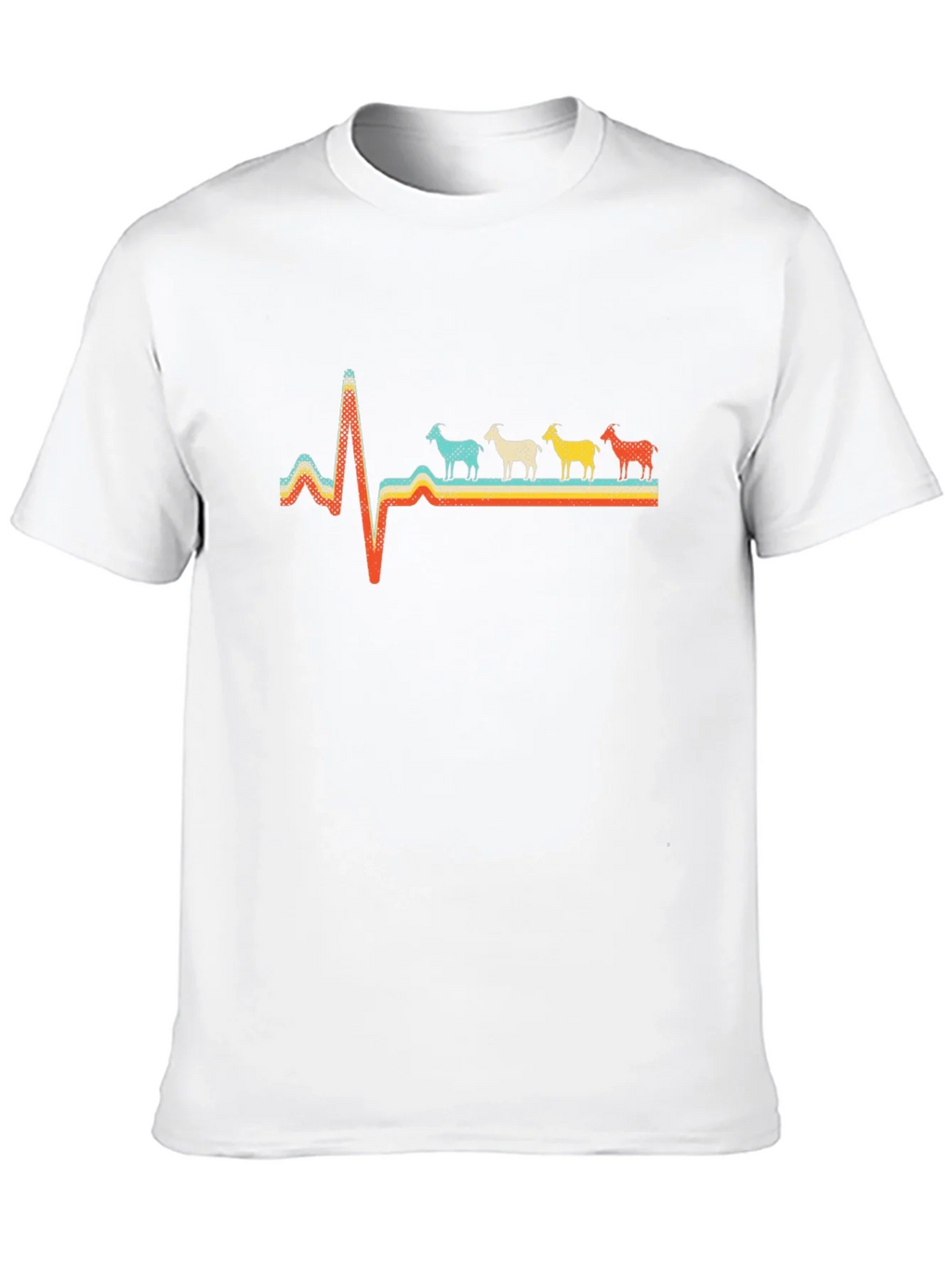 Goat Heartbeat Retro T-Shirt product image 9