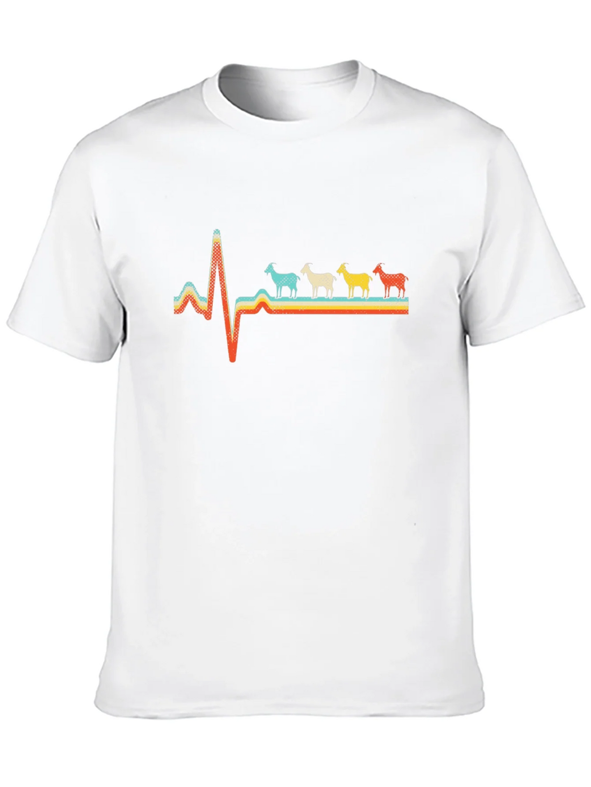 Goat Heartbeat Retro T-Shirt product image 9