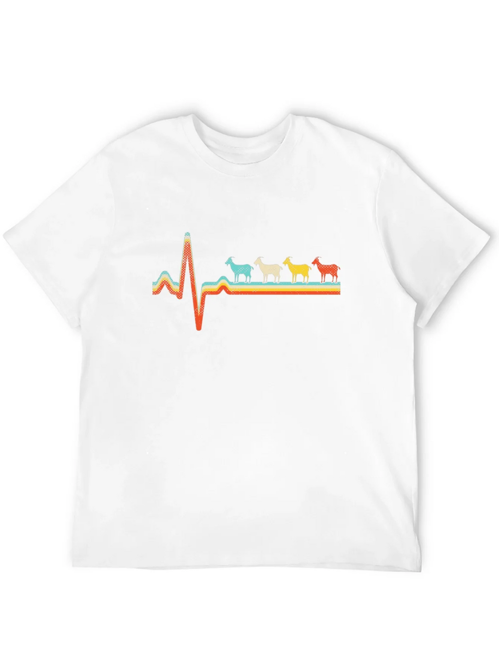 Goat Heartbeat Retro T-Shirt product image 11